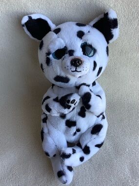 Ty Beanie Bellies Plush Rowdy the Dalmatian Dog Stuffed Animal Toy